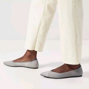 Rothy's The Point Ballet Flat Slip-On Comfortable Gull Gray Size W9.5